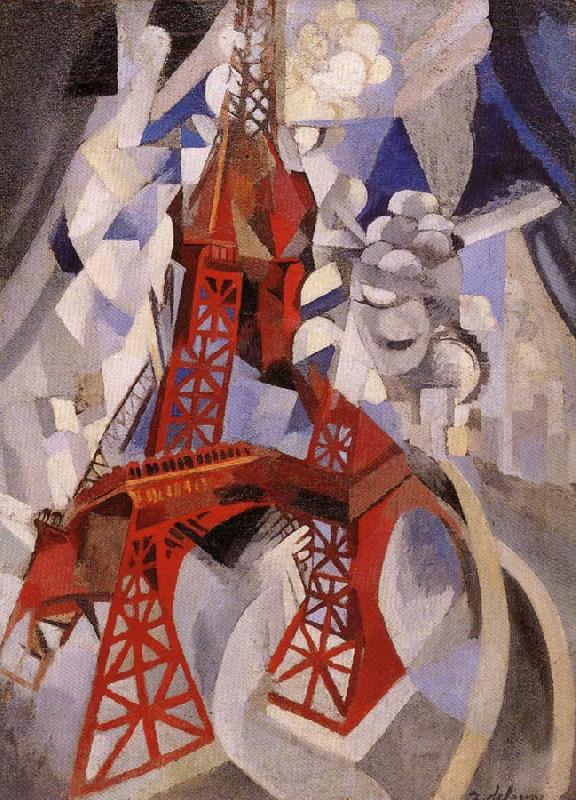 Delaunay, Robert Eiffel Tower or the Red Tower Norge oil painting art